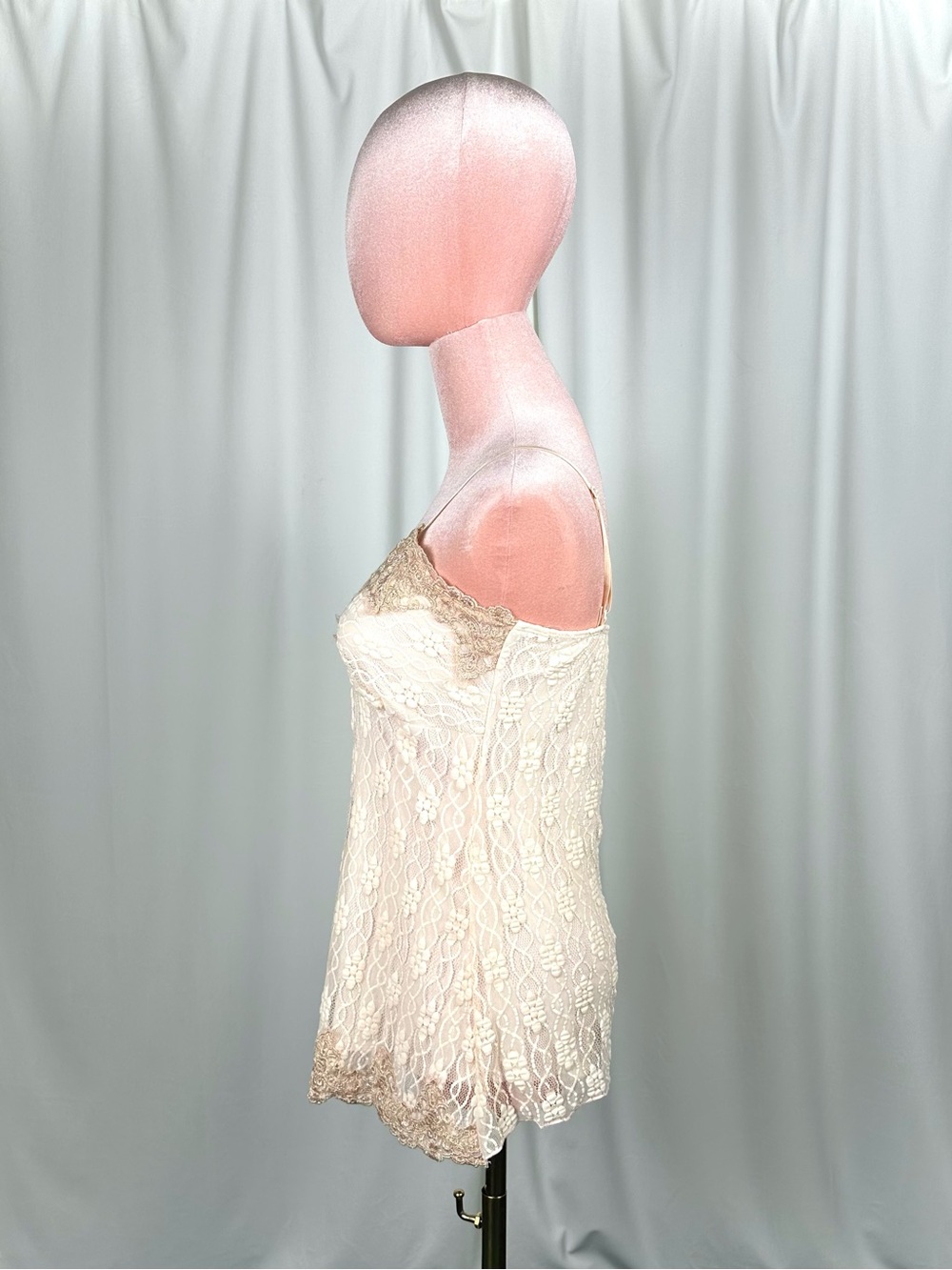 Vintage MKM Designs Lace Cami Top Cream Gold Fairycore XS/S - Picture 11 of 16